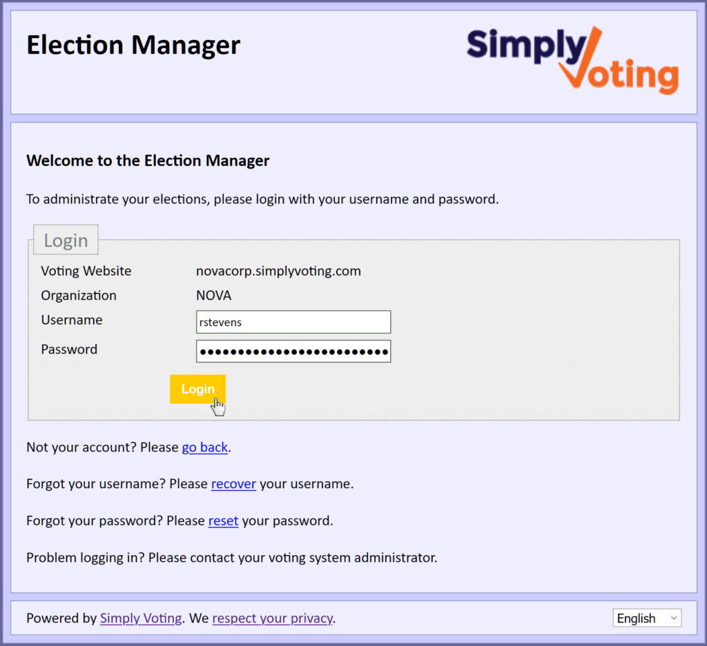 Election manager