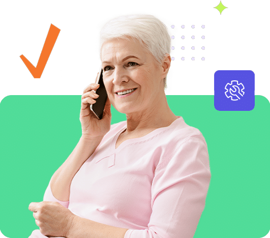 Telephone Voting woman